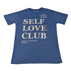 Blue "Self Love Club" Women's Shirt Size S